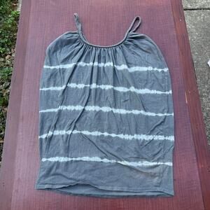 Xhilaration Gray Tie-Dye Strappy Tank - Size L